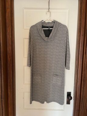 Apt. 9 Gray Chevron Cowl-Neck Midi Dress